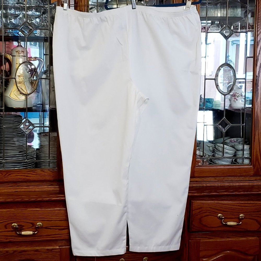 Blair, 5XL, White Pants with side seem pockets